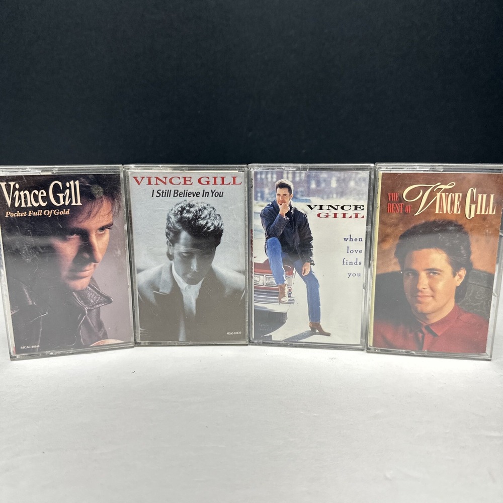 Vince Gill 4 Cassette Lot - Best Of, When Love Finds You, Pocket Full Of Gold…